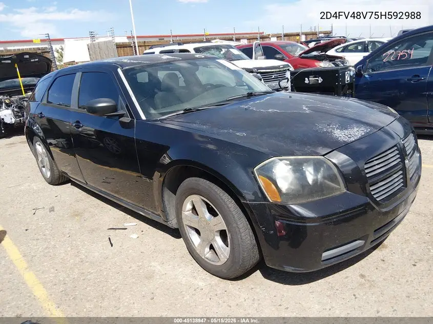 2005 Dodge Magnum Se VIN: 2D4FV48V75H592988 Lot: 45138947