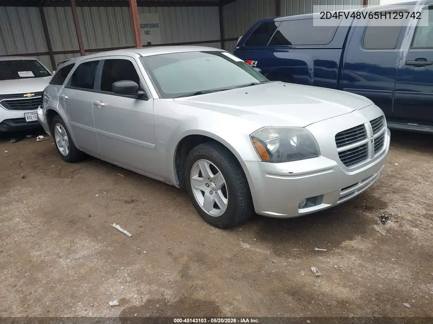 2005 Dodge Magnum Se VIN: 2D4FV48V65H129742 Lot: 45143103