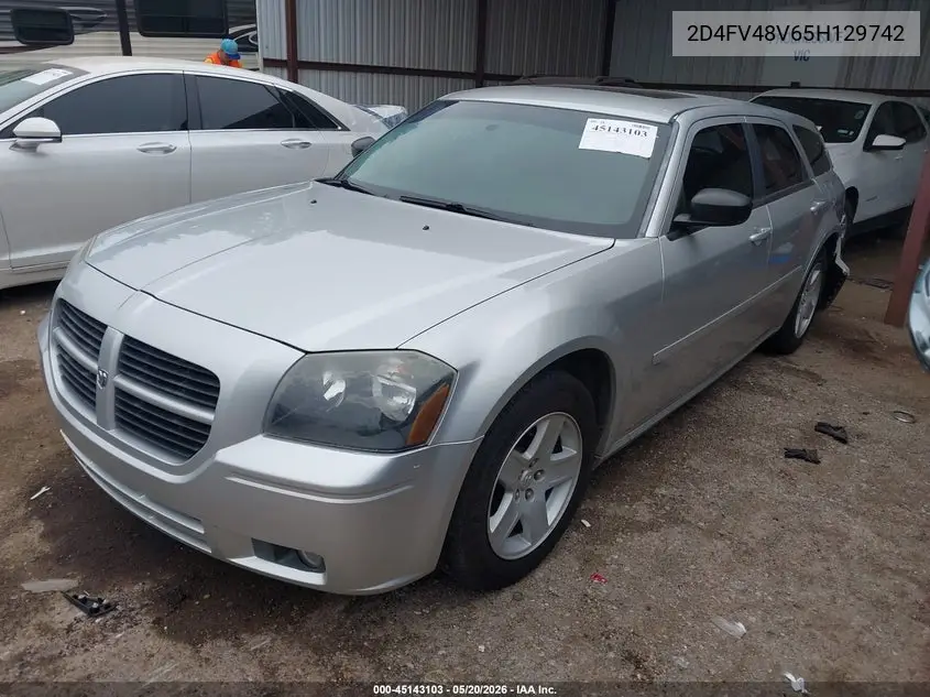 2005 Dodge Magnum Se VIN: 2D4FV48V65H129742 Lot: 45143103