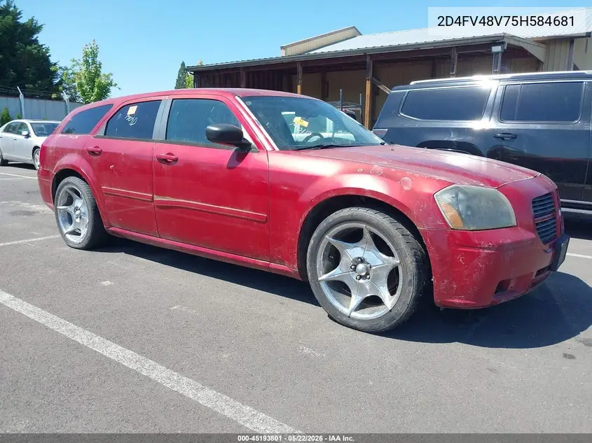 2005 Dodge Magnum Se VIN: 2D4FV48V75H584681 Lot: 45193801