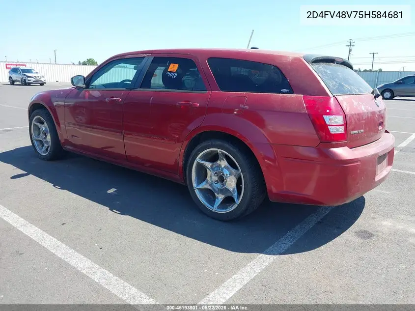 2005 Dodge Magnum Se VIN: 2D4FV48V75H584681 Lot: 45193801