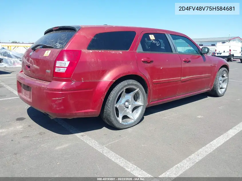 2005 Dodge Magnum Se VIN: 2D4FV48V75H584681 Lot: 45193801
