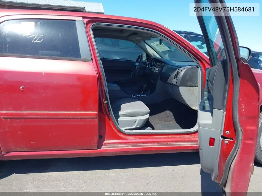 2005 Dodge Magnum Se VIN: 2D4FV48V75H584681 Lot: 45193801