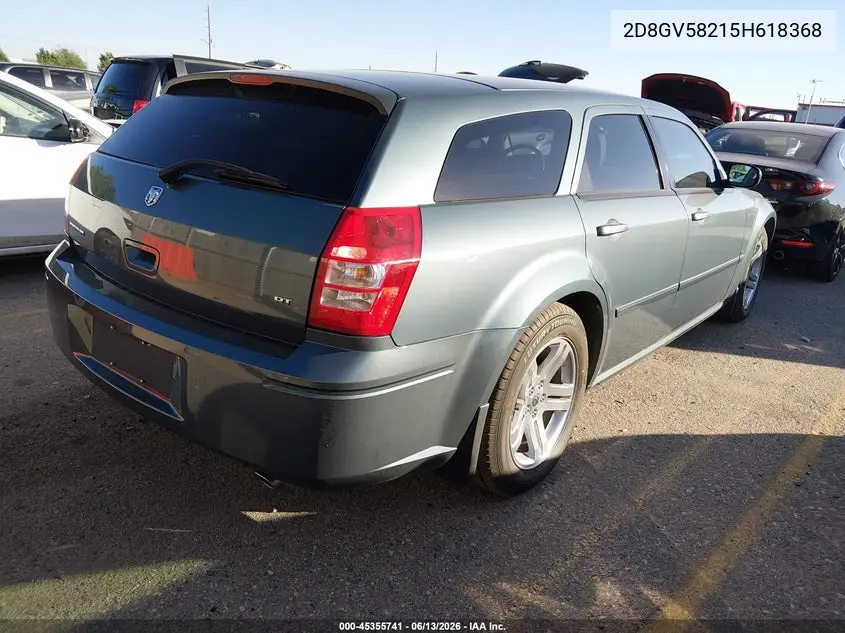 2005 Dodge Magnum Rt VIN: 2D8GV58215H618368 Lot: 45355741