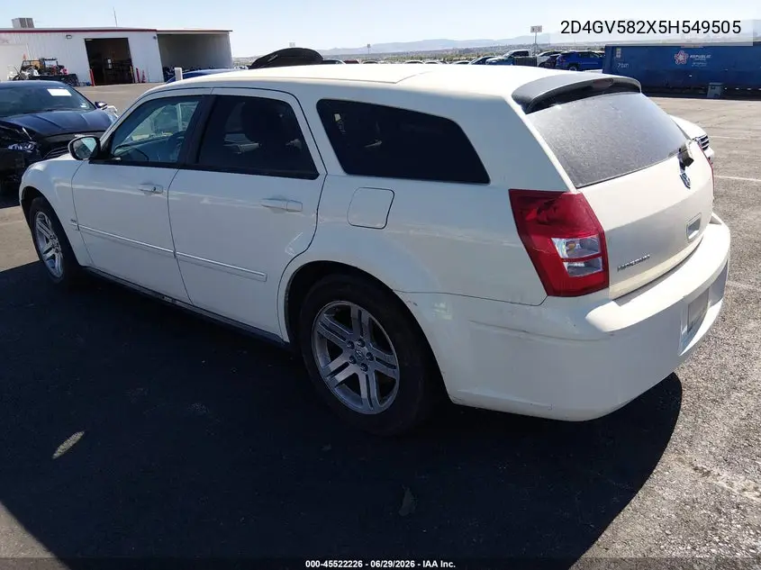 2005 Dodge Magnum Rt VIN: 2D4GV582X5H549505 Lot: 45522226