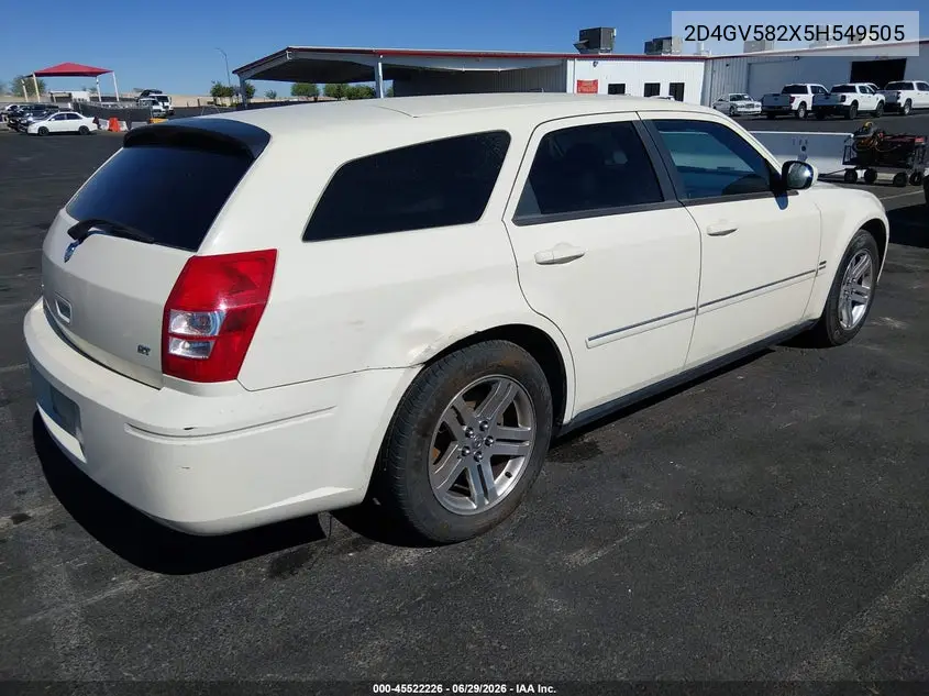 2005 Dodge Magnum Rt VIN: 2D4GV582X5H549505 Lot: 45522226