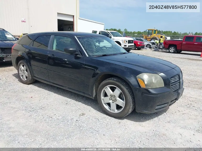 2005 Dodge Magnum Sxt VIN: 2D4GZ48V85H577800 Lot: 45588726