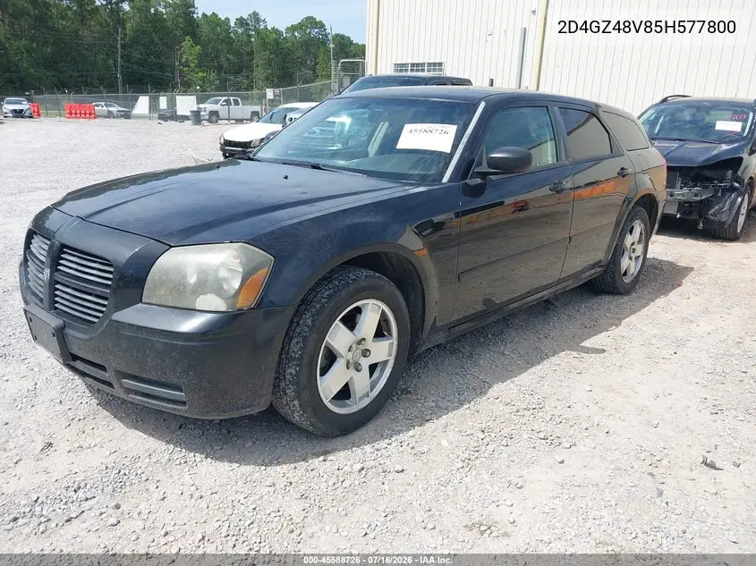 2005 Dodge Magnum Sxt VIN: 2D4GZ48V85H577800 Lot: 45588726