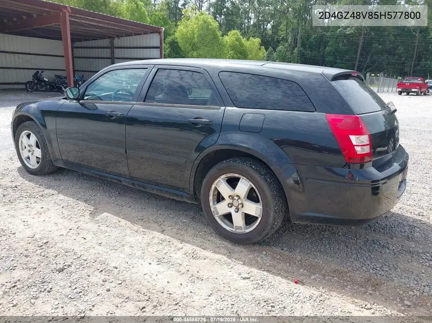 2005 Dodge Magnum Sxt VIN: 2D4GZ48V85H577800 Lot: 45588726