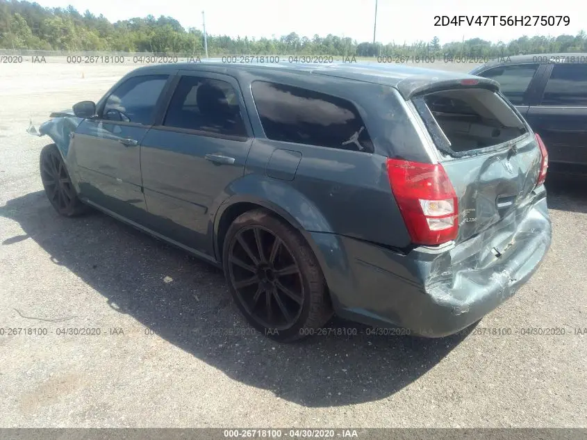 2006 Dodge Magnum VIN: 2D4FV47T56H275079 Lot: 26718100