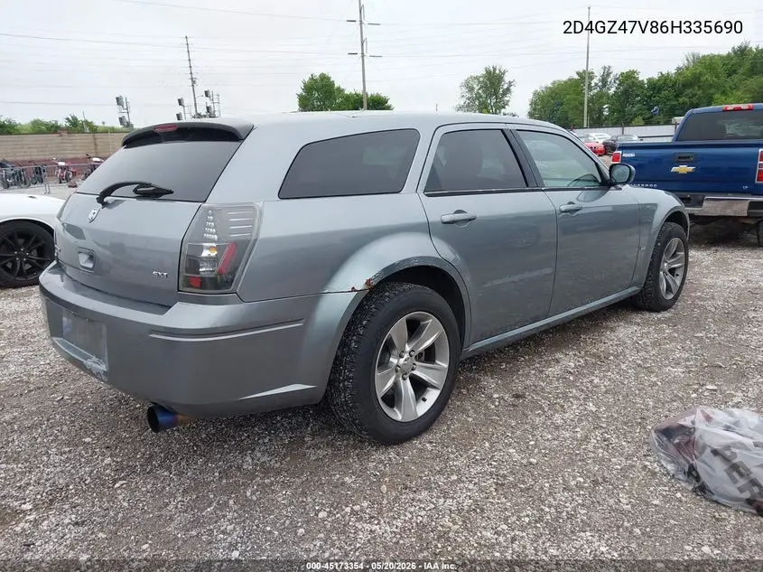 2006 Dodge Magnum Sxt VIN: 2D4GZ47V86H335690 Lot: 45173354