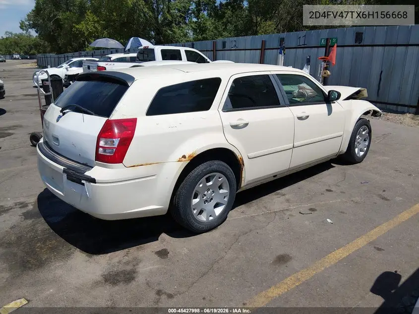 2006 Dodge Magnum VIN: 2D4FV47TX6H156668 Lot: 45427998