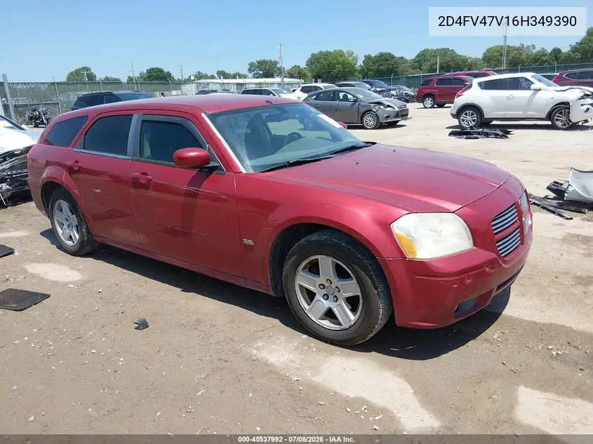 2006 Dodge Magnum VIN: 2D4FV47V16H349390 Lot: 45537992