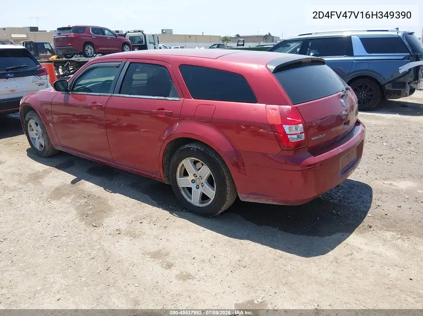2006 Dodge Magnum VIN: 2D4FV47V16H349390 Lot: 45537992