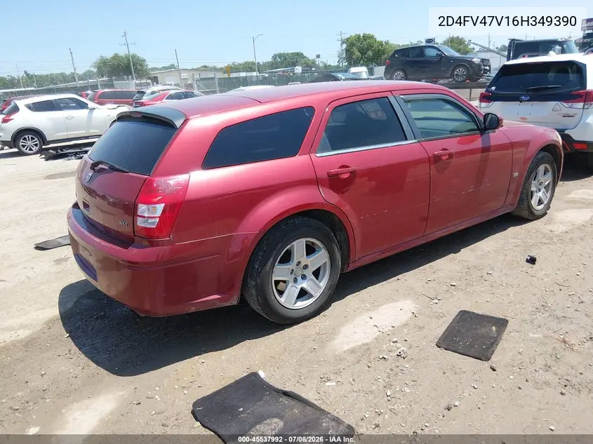 2006 Dodge Magnum VIN: 2D4FV47V16H349390 Lot: 45537992