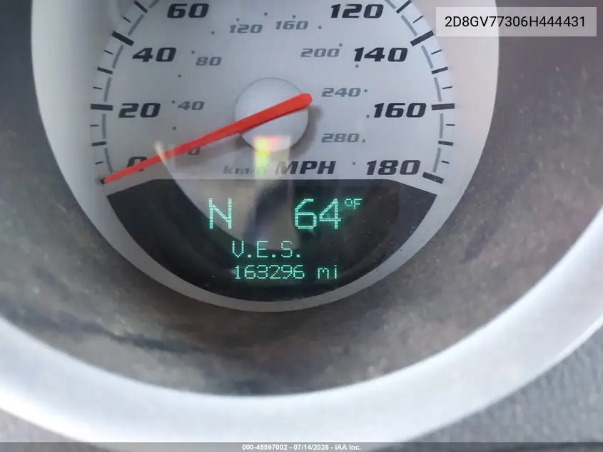 2006 Dodge Magnum Srt8 VIN: 2D8GV77306H444431 Lot: 45597002
