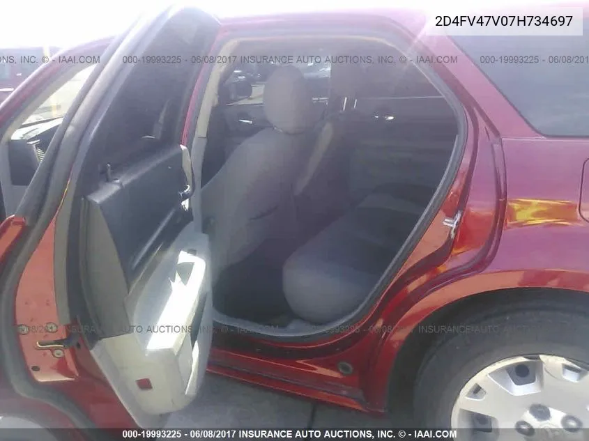 2007 Dodge Magnum Sxt VIN: 2D4FV47V07H734697 Lot: 19993225