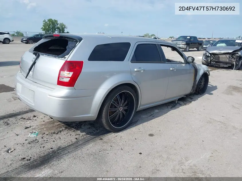 2007 Dodge Magnum VIN: 2D4FV47T57H730692 Lot: 45444572