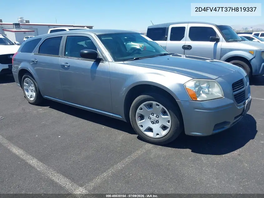 2007 Dodge Magnum VIN: 2D4FV47T37H819337 Lot: 45535154