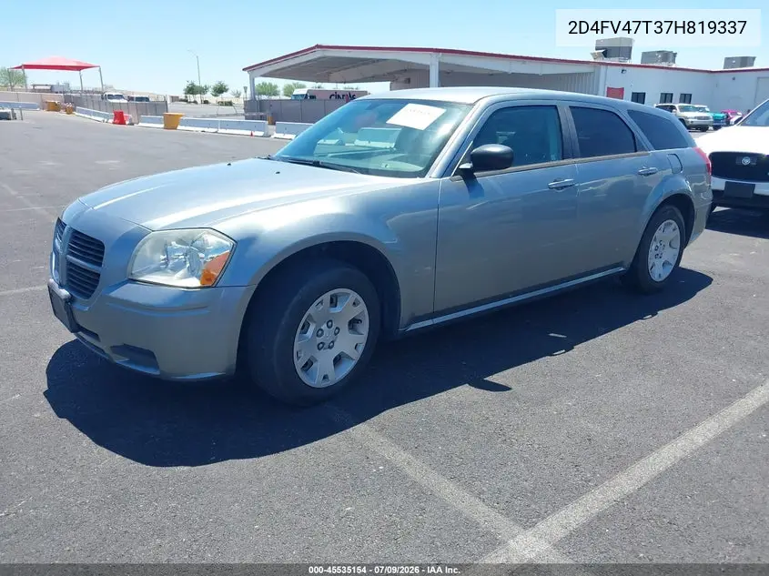 2007 Dodge Magnum VIN: 2D4FV47T37H819337 Lot: 45535154
