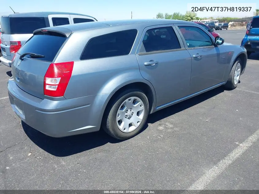 2007 Dodge Magnum VIN: 2D4FV47T37H819337 Lot: 45535154