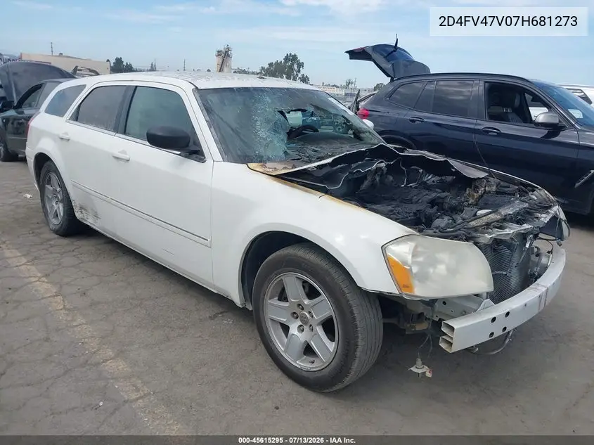 2007 Dodge Magnum VIN: 2D4FV47V07H681273 Lot: 45615295