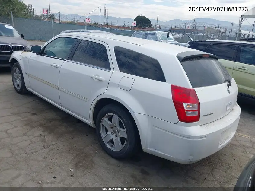 2007 Dodge Magnum VIN: 2D4FV47V07H681273 Lot: 45615295