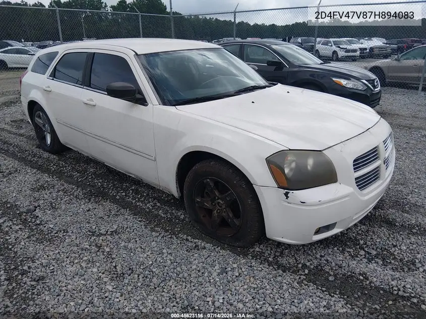 2007 Dodge Magnum VIN: 2D4FV47V87H894083 Lot: 45623156