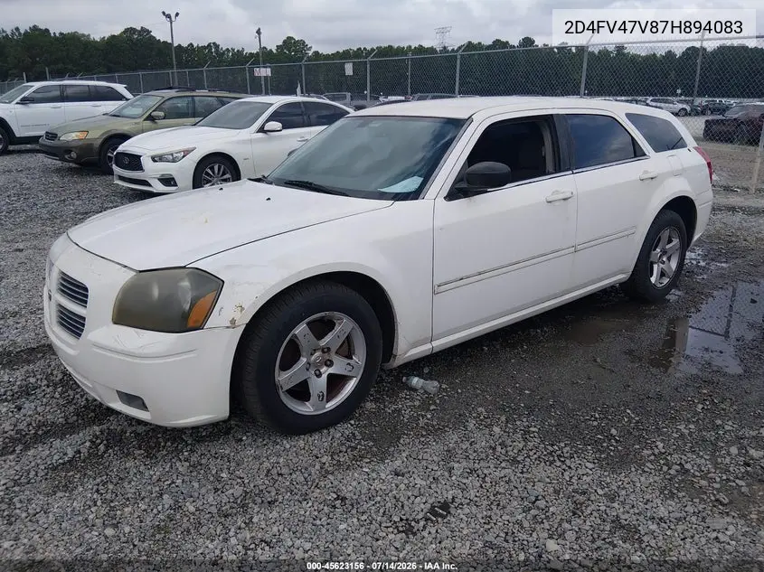 2007 Dodge Magnum VIN: 2D4FV47V87H894083 Lot: 45623156