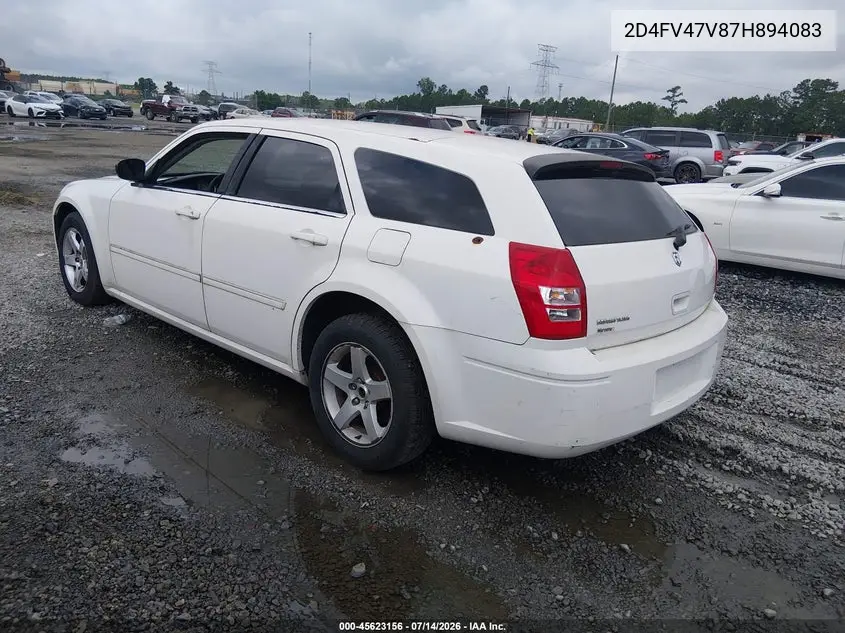 2007 Dodge Magnum VIN: 2D4FV47V87H894083 Lot: 45623156