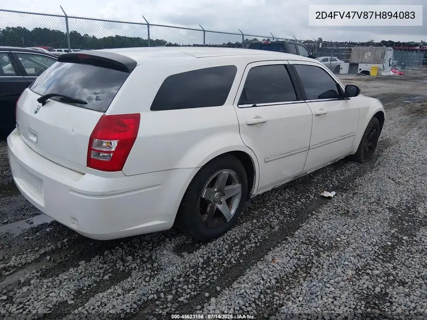 2007 Dodge Magnum VIN: 2D4FV47V87H894083 Lot: 45623156