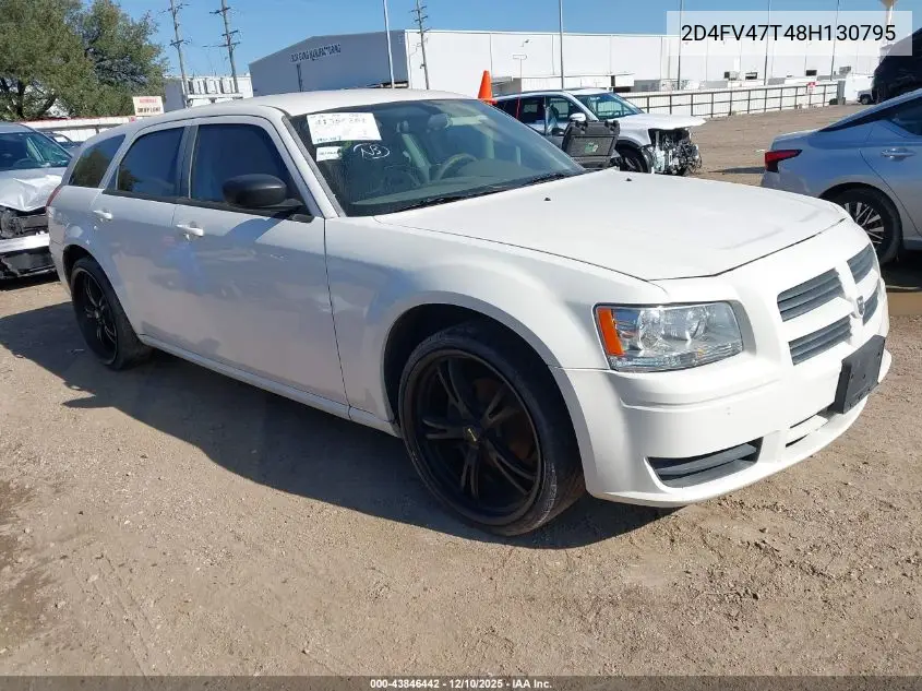 2008 Dodge Magnum VIN: 2D4FV47T48H130795 Lot: 43846442