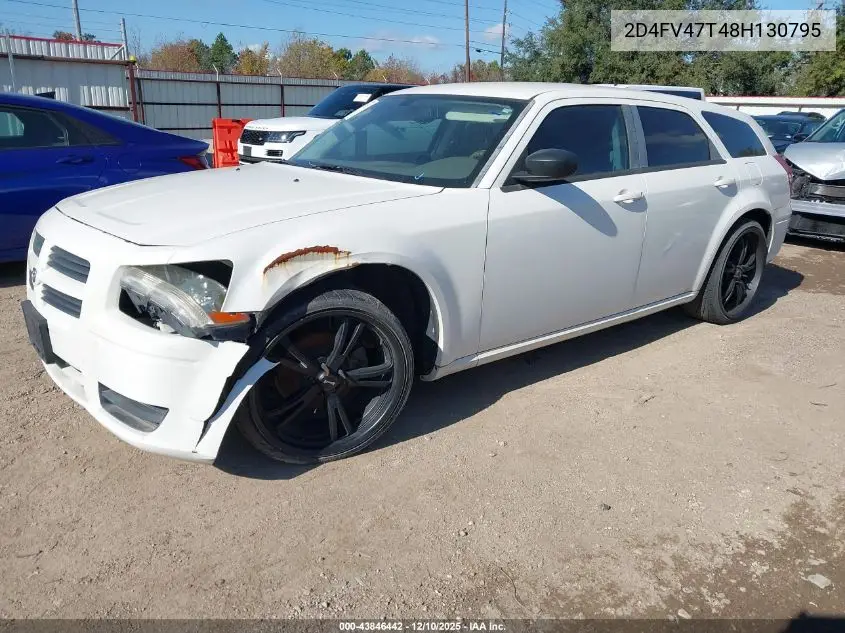 2008 Dodge Magnum VIN: 2D4FV47T48H130795 Lot: 43846442