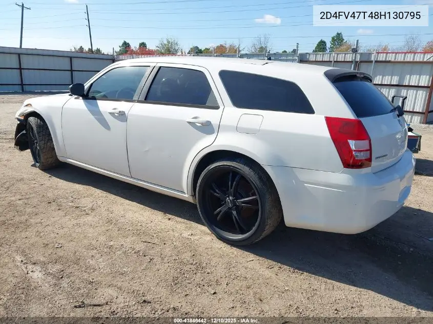 2008 Dodge Magnum VIN: 2D4FV47T48H130795 Lot: 43846442