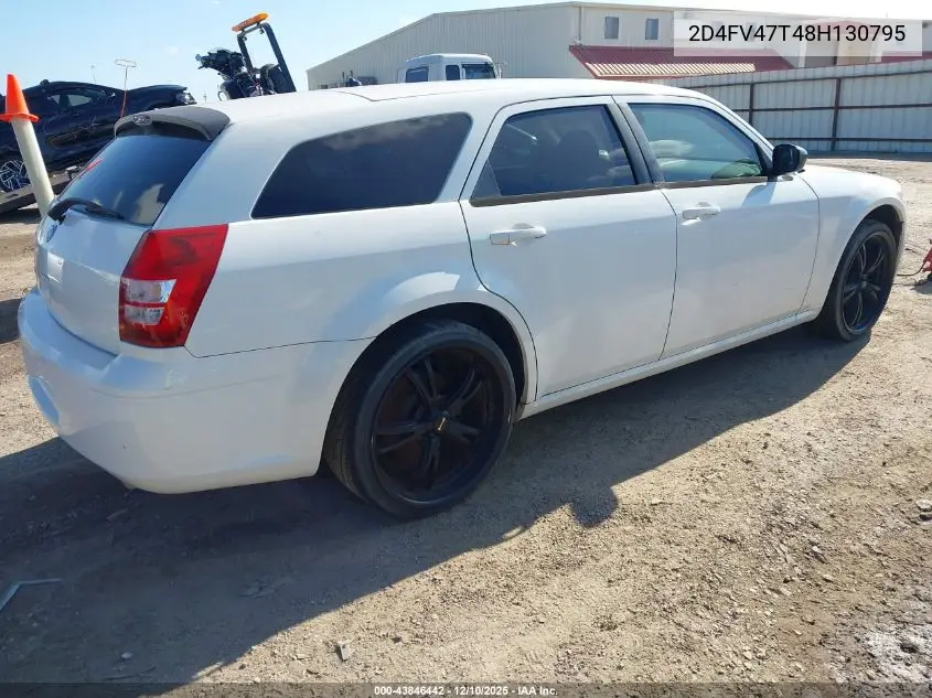2008 Dodge Magnum VIN: 2D4FV47T48H130795 Lot: 43846442