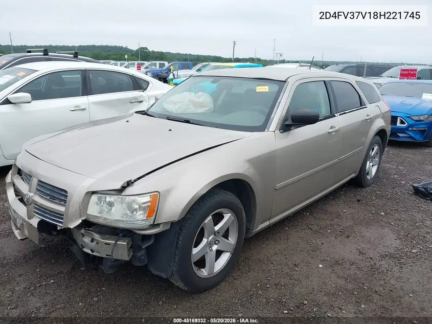 2008 Dodge Magnum Sxt VIN: 2D4FV37V18H221745 Lot: 45169332