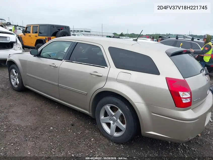 2008 Dodge Magnum Sxt VIN: 2D4FV37V18H221745 Lot: 45169332