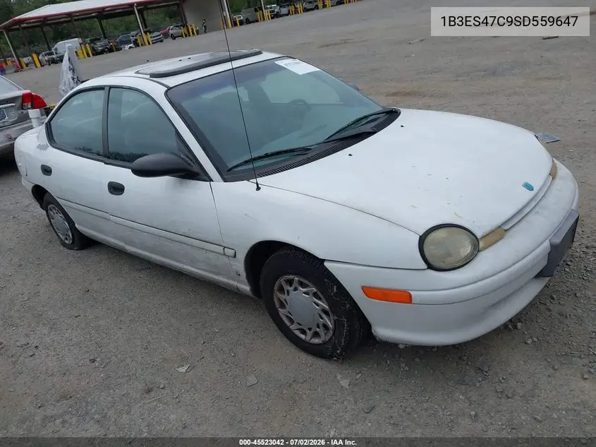 1995 Dodge Neon Highline VIN: 1B3ES47C9SD559647 Lot: 45523042