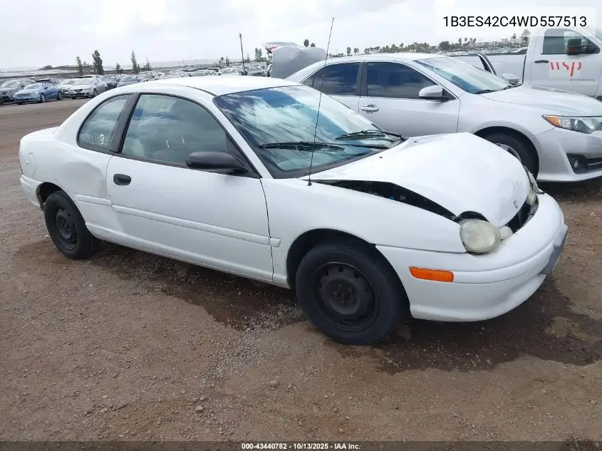 1998 Dodge Neon Competition/Highline VIN: 1B3ES42C4WD557513 Lot: 43440782
