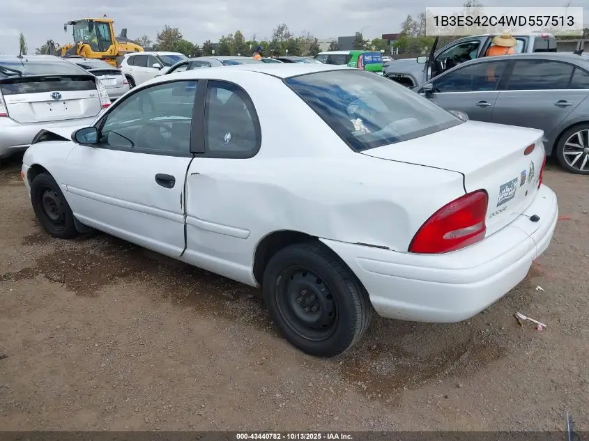1998 Dodge Neon Competition/Highline VIN: 1B3ES42C4WD557513 Lot: 43440782
