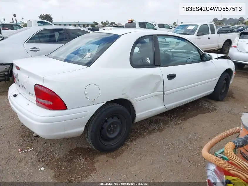 1998 Dodge Neon Competition/Highline VIN: 1B3ES42C4WD557513 Lot: 43440782