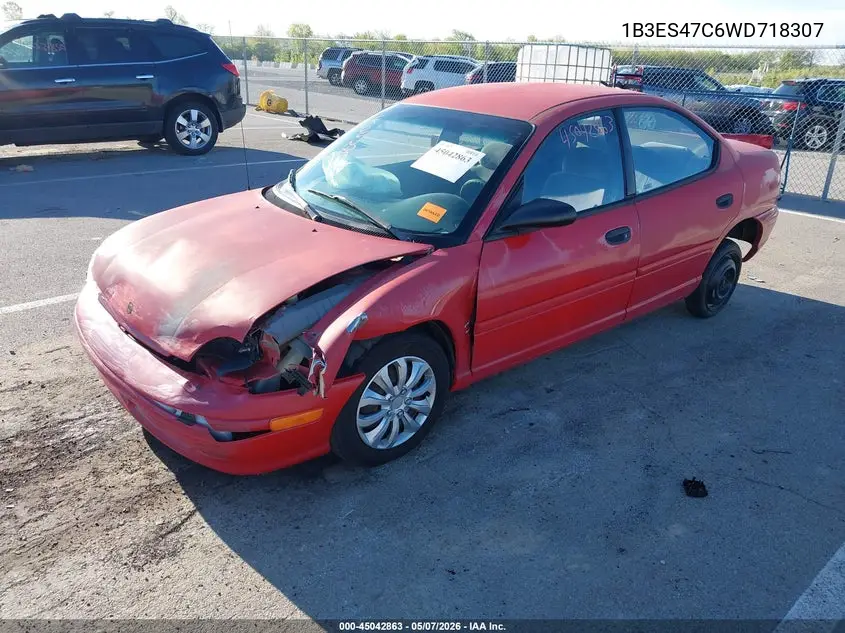 1998 Dodge Neon Competition/Highline VIN: 1B3ES47C6WD718307 Lot: 45042863