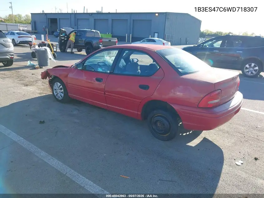 1998 Dodge Neon Competition/Highline VIN: 1B3ES47C6WD718307 Lot: 45042863