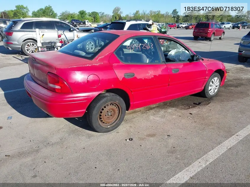 1998 Dodge Neon Competition/Highline VIN: 1B3ES47C6WD718307 Lot: 45042863