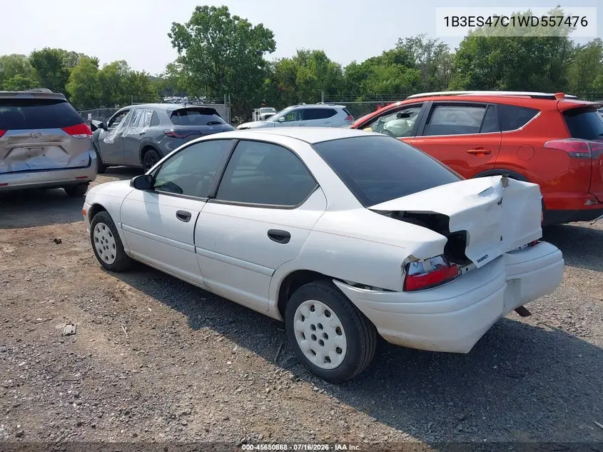 1998 Dodge Neon Competition/Highline VIN: 1B3ES47C1WD557476 Lot: 45650868