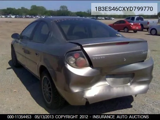 2000 Dodge Neon Es VIN: 1B3ES46CXYD799770 Lot: 11354453