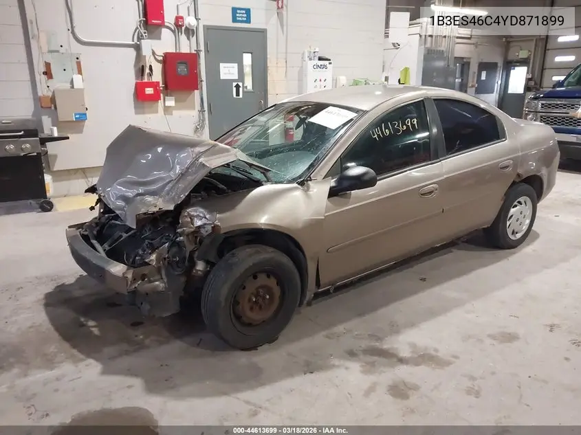 2000 Dodge Neon Highline VIN: 1B3ES46C4YD871899 Lot: 44613699