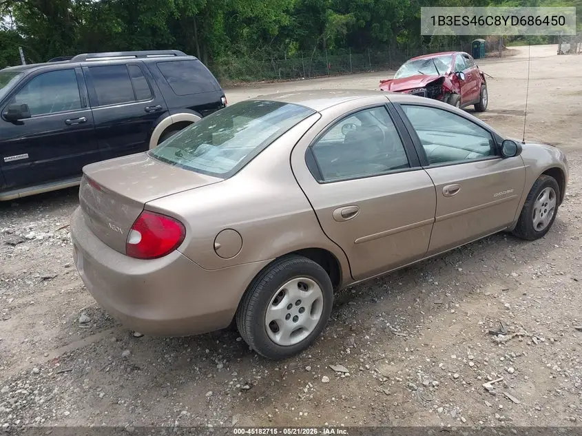 2000 Dodge Neon Highline VIN: 1B3ES46C8YD686450 Lot: 45182715