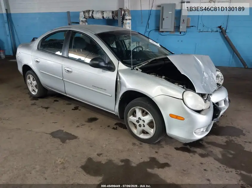 2001 Dodge Neon Se VIN: 1B3ES46C81D130189 Lot: 45496449