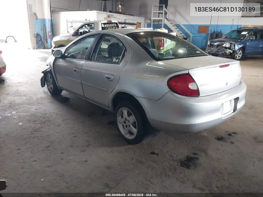 2001 Dodge Neon Se VIN: 1B3ES46C81D130189 Lot: 45496449